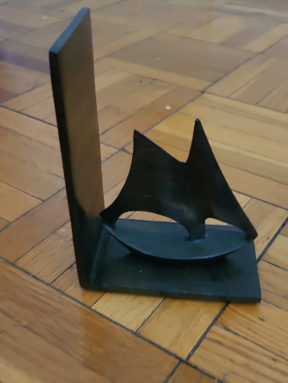 Metal Black Sculptural Home Art Accent Bookend